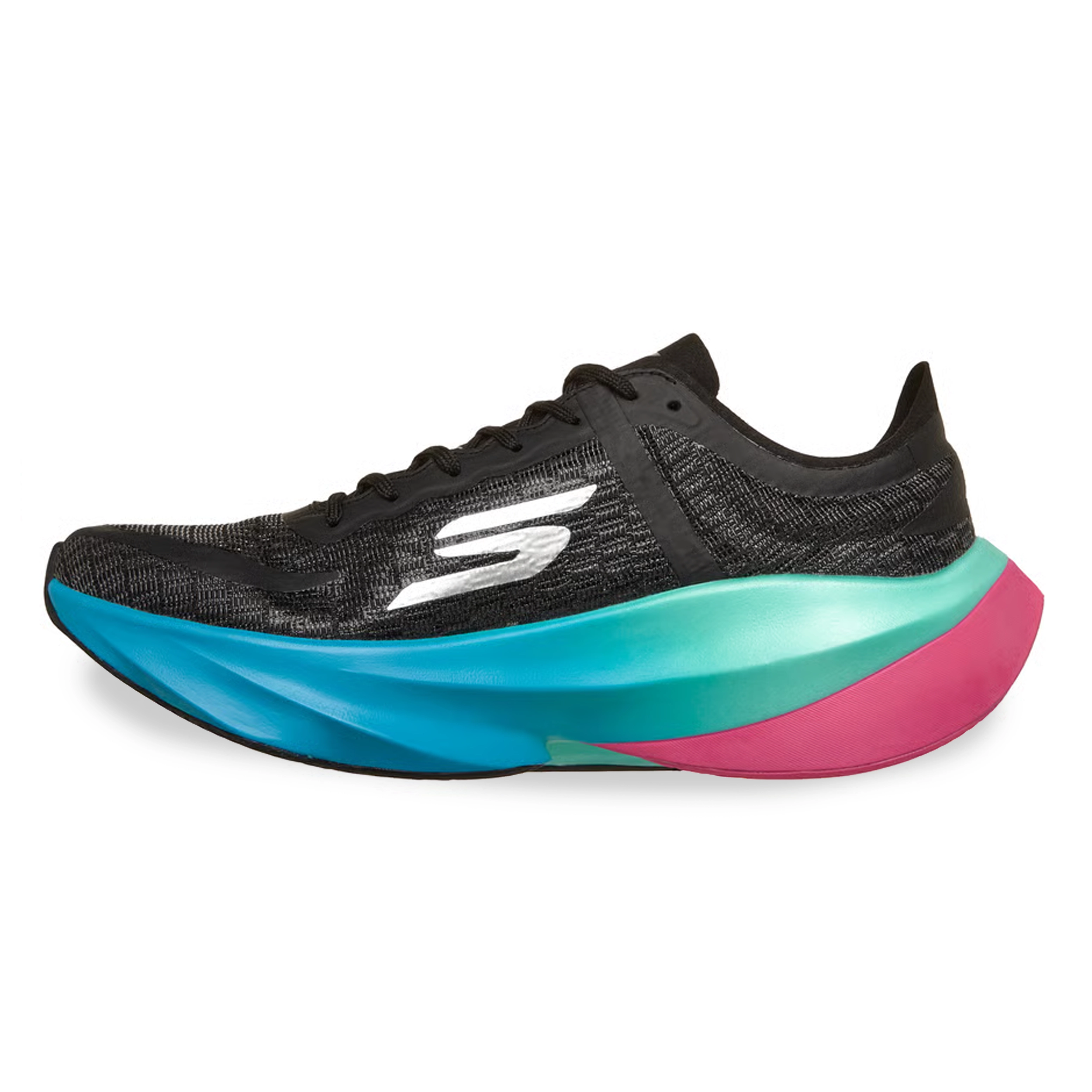 Tênis Skechers Aero Tempo masculino preto em destaque para avaliação de ajuste